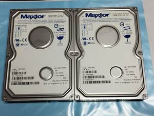 Maxtor 3.5インチ UltraATA/133 (IDE) HDD DiamondMAX 9 Plus 160GB 6Y160P0 2台セット 動作確認済み