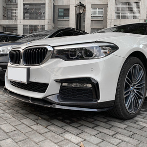BMW 5シリーズ G30前期 2018-2020 Mスポーツ フロントリップスポイラー 分割式 ドレスアップ エアロ カーボン調 カーボンルック