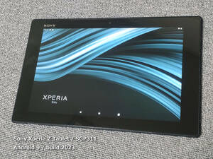 Android9 Xperia Tablet Z 美品 ダークモードOS選択OK 10インチ CPU4コア バッテリ良 システム軽量化 動作確認済 SGP311 SONY 送料無料