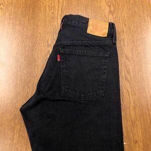 [FC086]Levi's 501S W27 L28 skinny black jeans ji- bread Denim pants lady's brand old clothes Levi's 501S free shipping 