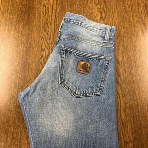 【FC091】Carhartt W31 L32 色落ち加工 ジーンズ ジーパン デニムパンツ メンズブランド古着 カーハート 送料無料