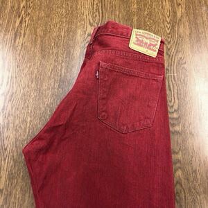 【FC130】Levi's 501 W36 L32 定番ストレート カラーパンツ レッド 赤色 メンズブランド古着 リーバイス501 送料無料