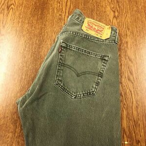 【FC371】Levi's 501 W32 L34 定番ストレート カラーパンツ カーキ メンズブランド古着 リーバイス501 送料無料