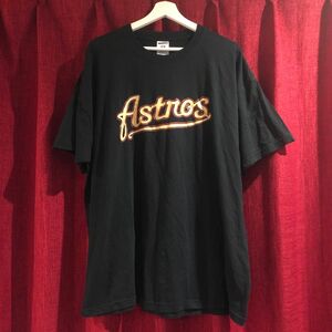 ★MLB Houston Astros アストロズ★JERZEES★Tシャツ 半袖 メンズ ブラック バックプリント 大きいサイズ