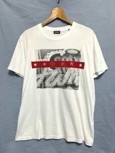 ★ DIESEL ディーゼル　レトロネオンサインフォト ロゴプリントTシャツ ホワイト M