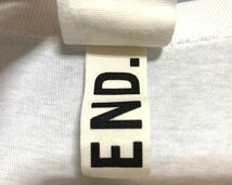 ★23SS コラボ 美品　Champion × END Clothing　チャンピオン×エンドクロッシング　ロゴ刺繍 クルーネックTシャツ イタリア製 ホワイト L_画像7