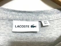 ★美品　LACOSTE ラコステ　ワニワッペン クルーネックTシャツ 日本製 霜降りグレー L_画像5