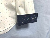 ★美品　PS Paul Smith ポールスミス　WATER COLOUR SPOT PRINT SHIRTS マルチドット柄 コットンシャツ 日本製 オフホワイト M_画像4