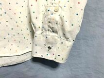 ★美品　PS Paul Smith ポールスミス　WATER COLOUR SPOT PRINT SHIRTS マルチドット柄 コットンシャツ 日本製 オフホワイト M_画像3