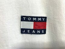 ★ TOMMY JEANS トミージーンズ　フラッグロゴワッペン ヘビーウェイトコットン オーバーサイズTシャツ ホワイト M_画像3