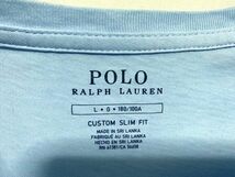 ★美品　POLO RALPH LAUREN ポロ ラルフローレン　ポニー刺繍 クルーネックポケットTシャツ ライトブルー L_画像5