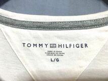 ★美品　TOMMY HILFIGER トミーヒルフィガー　ロゴ刺繍 クルーネックTシャツ ホワイト L_画像5