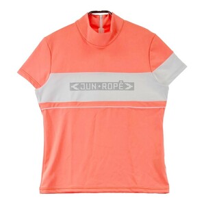 JUN&ROPE ジュン アンド ロペ バックハーフジップ半袖Tシャツ オレンジ系 L [240101049294] ゴルフウェア レディースの画像1