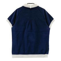 BEAMS GOLF ビームスゴルフ 襟付 半袖Tシャツ シアサッカー ネイビー系 M [240101039592] ゴルフウェア レディース_画像2