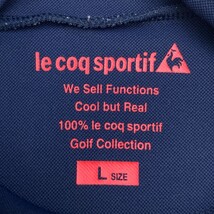 LECOQ GOLF ルコックゴルフ QGWLJA05 ハイネック 半袖Tシャツ ネイビー系 L [240101053827] ゴルフウェア レディース_画像3