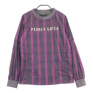 【1円】PEARLY GATES パーリーゲイツ 2way スニードジャック チェック柄 パープル系 1 [240101116561] メンズ