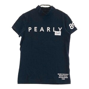 PEARLY GATES パーリーゲイツ 2021年モデル ハイネック 半袖Tシャツ ネイビー系 0 [240101036893] ゴルフウェア レディース