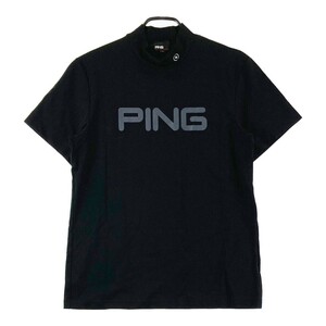 PING ピン ハイネック 半袖Tシャツ ブラック系 L [240101055218] ゴルフウェア メンズ