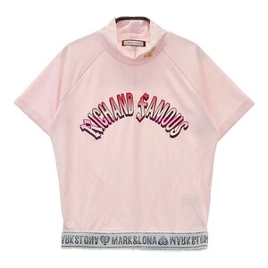 MARK&LONA マークアンドロナ ハイネック半袖Tシャツ RICH AND FAMOUS ピンク系 40 [240101056978] ゴルフウェア レディース