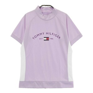 TOMMY HILFIGER GOLF トミー ヒルフィガーゴルフ ハイネック 半袖Tシャツ パープル系 M [240101119457] ゴルフウェア レディース