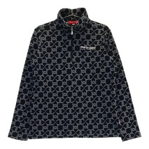 marie claire sport マリクレール スポール 裏起毛ハーフジップ長袖Tシャツ 総柄 ブラック系 L [240101137069] ゴルフウェア レディース_画像1