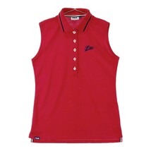 FILA GOLF フィラゴルフ ノースリーブポロシャツ レッド系 M [240101053333] ゴルフウェア レディース_画像1