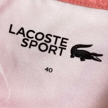 【新品】LACOSTE SPORT ラコステスポーツ 半袖ポロシャツ 総柄 ピンク系 40 [240101029169] レディース_画像4