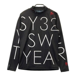 SY32 BY SWEET YEARS スウィートイヤーズ ハイネック 長袖Tシャツ 総柄 ブラック系 M [240101151055] ゴルフウェア レディース