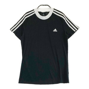 ADIDAS GOLF アディダスゴルフ モックネック半袖Tシャツ ブラック系 OT [240101022652] ゴルフウェア レディース