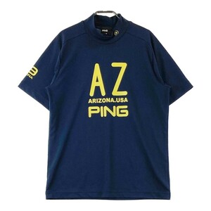 PING ピン 2022年モデル ハイネック 半袖Tシャツ ネイビー系 M [240101149929] ゴルフウェア メンズ