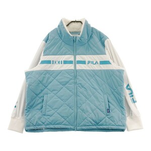 【1円】FILA GOLF フィラゴルフ ボア 中綿ジャケット ブルー系 6L [240101097967] レディース