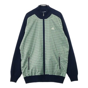 【1円】ADIDAS GOLF アディダスゴルフ 蓄熱 ニット ジップジャケット チェック柄 ネイビー系 O [240101132495] メンズ