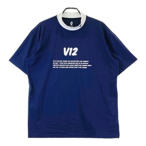 V12 ヴィトゥエルブ ハイネック 半袖Tシャツ ネイビー系 XXL [240101015224] ゴルフウェア メンズ