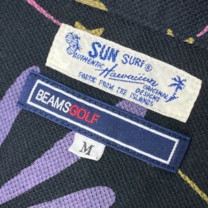 BEAMS GOLF ビームスゴルフ × SUN SURF 半袖シャツ 総柄 ブラック系 M [240101009477] ゴルフウェア レディースの画像3