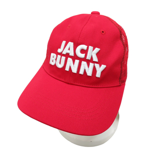 【新品】JACK BUNNY ジャックバニー メッシュキャップ レッド系 FR [240101140466] ゴルフウェア