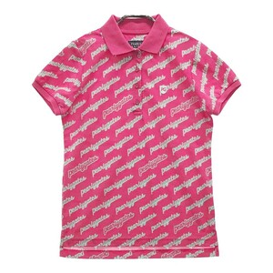 PEARLY GATES パーリーゲイツ 2021年モデル 半袖ポロシャツ ロゴ総柄 ピンク系 0 [240001806448] ゴルフウェア レディース