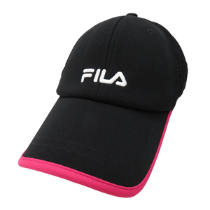 【1円】FILA GOLF フィラゴルフ キャップ ブラック系 56-58 [240101071707]