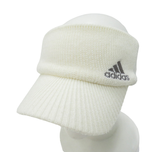 【1円】ADIDAS GOLF アディダスゴルフ A08661 ニット サンバイザー ホワイト系 F(57-59cm) [240101109194]