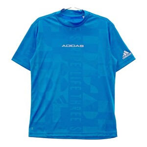 ADIDAS GOLF アディダスゴルフ 半袖ハイネックTシャツ ブルー系 S [240101017231] ゴルフウェア メンズ