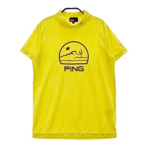 PING ピン ハイネック半袖Tシャツ イエロー系 L [240101061939] ゴルフウェア レディース