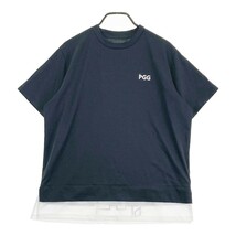 PGG PEARLY GATES パーリーゲイツ 2022年モデル 半袖 Tシャツ ブラック系 5 [240001980722] ゴルフウェア メンズ_画像1