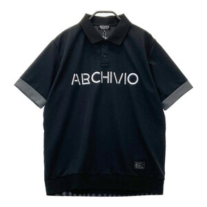 【新品】ARCHIVIO アルチビオ A329821 2023年モデル 半袖ポロシャツ ブラック系 46 [240101152272] ゴルフウェア メンズ