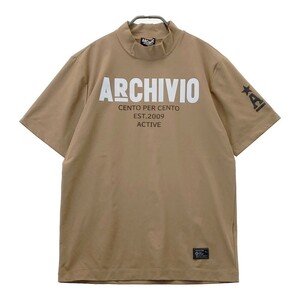 【新品】ARCHIVIO アルチビオ A329811 2023年モデル ハイネック 半袖Tシャツ ブラウン系 46 [240101152292] ゴルフウェア メンズ