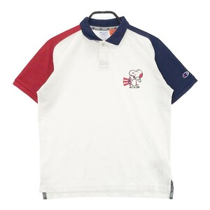 CHAMPION GOLF チャンピオンゴルフ ×BEAMS GOLF 半袖ポロシャツ スヌーピー ホワイト系 SMALL [240001785804] ゴルフウェア メンズ