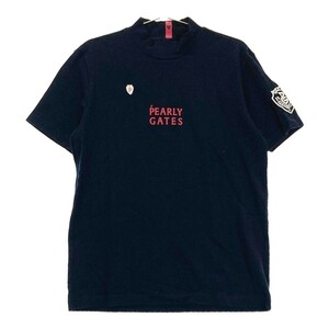 PEARLY GATES パーリーゲイツ ハイネック 半袖Tシャツ ネイビー系 5 [240101102426] ゴルフウェア メンズ