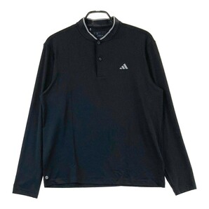 ADIDAS GOLF アディダスゴルフ HR8004 襟付き 長袖Tシャツ ブラック系 L [240101154304] ゴルフウェア メンズの画像1