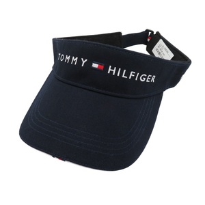 TOMMY HILFIGER GOLF トミー ヒルフィガーゴルフ サンバイザー ロゴ 刺繍 ネイビー系 F [240101155112] ゴルフウェア