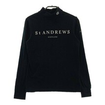 【1円】ST ANDREWS セントアンドリュース ハイネック長袖Tシャツ ブラック系 S [240101131527] レディース_画像1