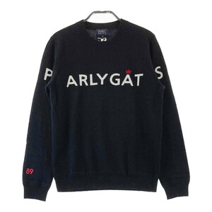 【1円】PEARLY GATES パーリーゲイツ カシミヤ ニットセーター ロゴ ブラック系 1 [240101149674] レディース