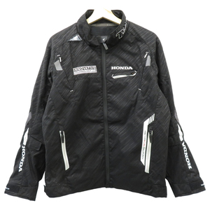 RS TAICHI アールエスタイチ ×HONDA H99J26 レーサーオールシーズンジャケット 総柄 ブラック系 L [240001957680] バイクウェア メンズ
